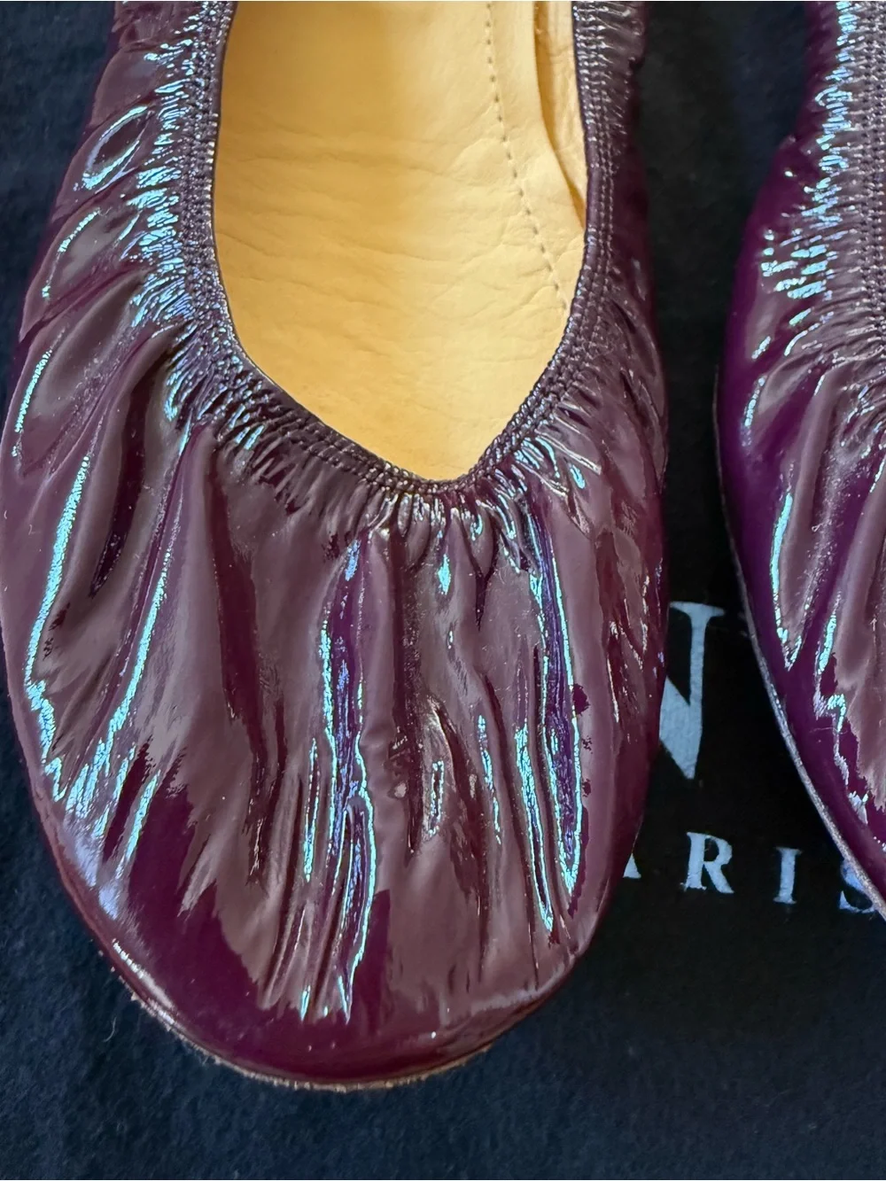 NWT Lanvin Purple Patent Ballet Flats